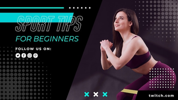 Sport youtube cover template