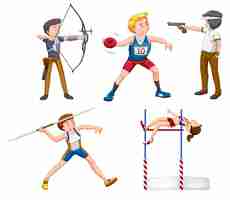 Free vector sporting activity people on white background