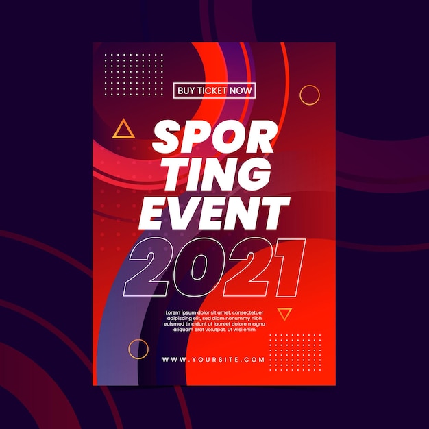 Free vector sporting event poster template