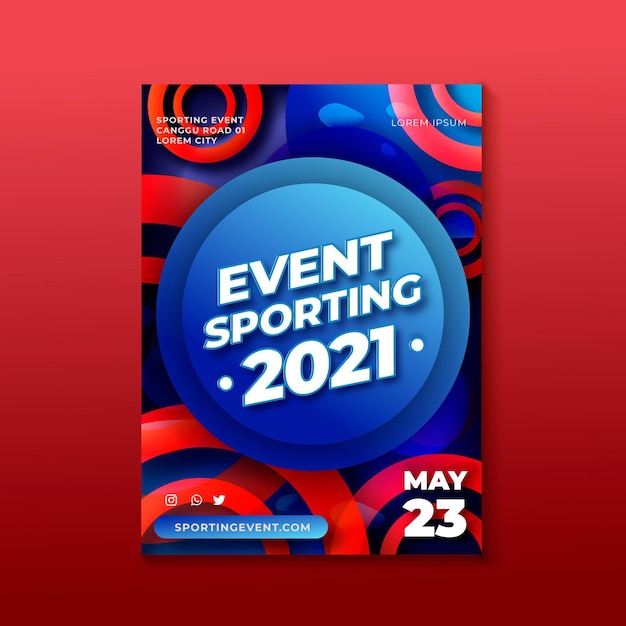 Tema del poster dell'evento sportivo