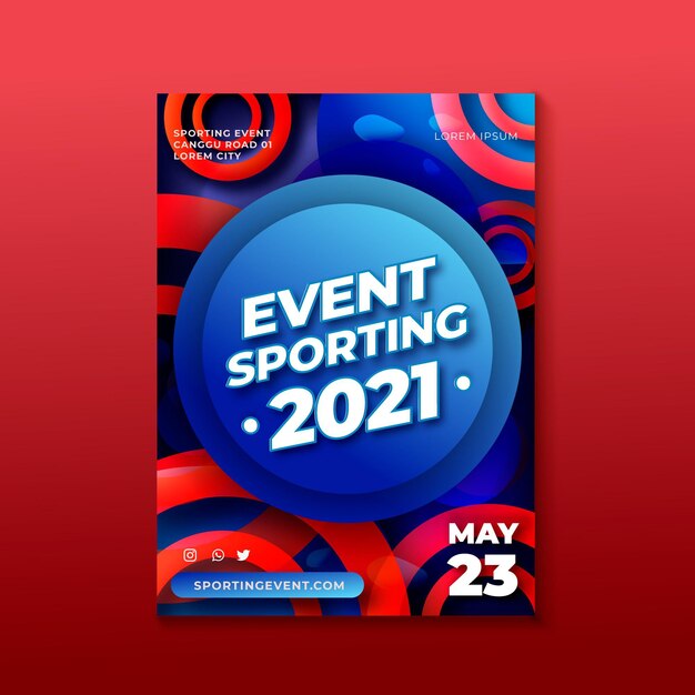 Sporting event poster theme