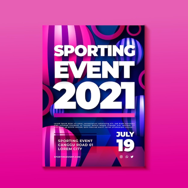 Sporting Event Poster Free Vector Download