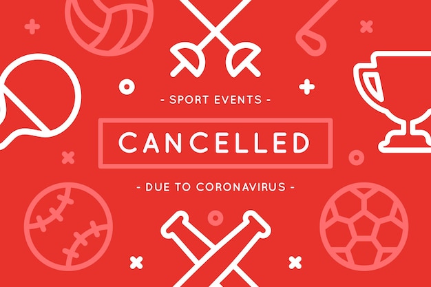 코로나 바이러스로 인해 스포츠 이벤트가 취소되었습니다.