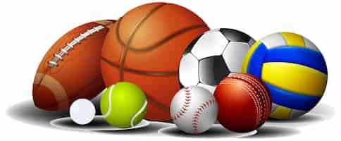 Free vector sports balls collection in vector