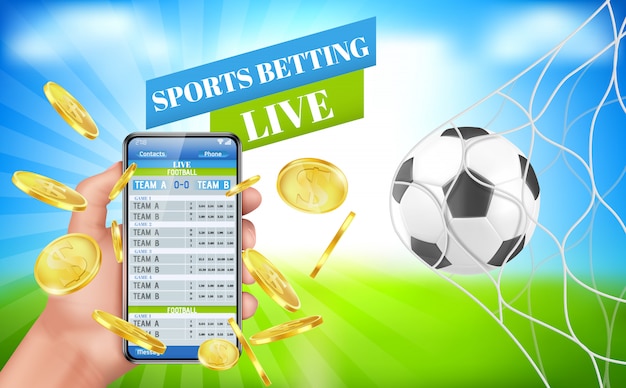 Free vector sports betting banner live bet application service