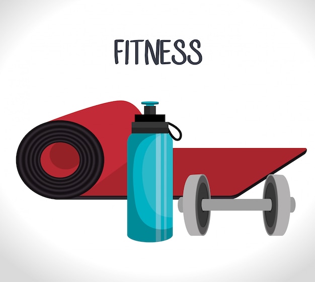 Vettore gratuito illustrazione di fitness sport