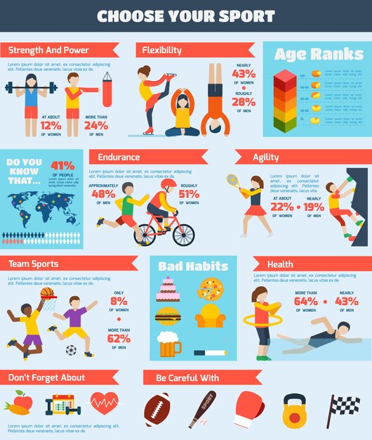 Sports Infographics Set