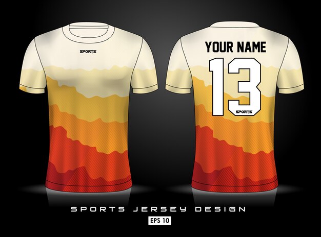 Premium Vector | Sports jersey template