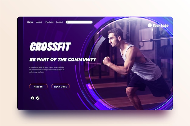 Sports landing page template