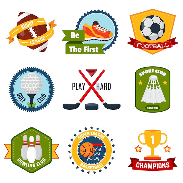 Free vector sports logo set