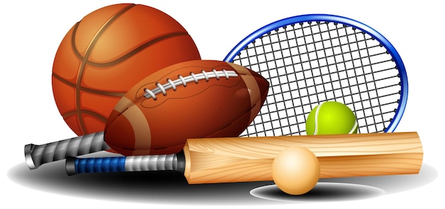Sports objects collection in vector