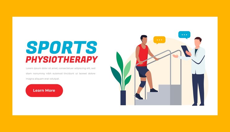 Free Vector sports physiotherapy horizontal banner