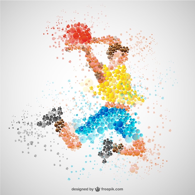 Free vector sports player in competition vector