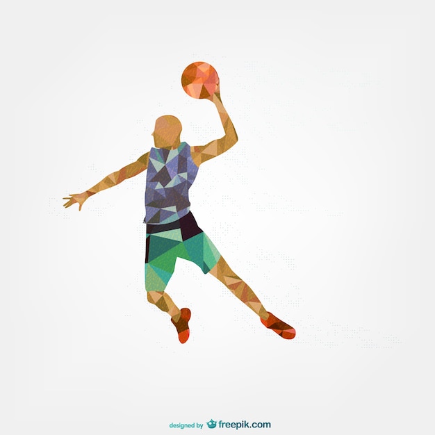 Free vector sports player geometric template