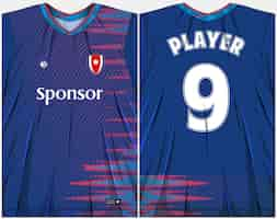 Free vector sports shirt design ready to print - football shirt for sublimation