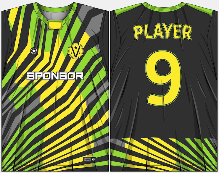 Free Vector sports shirt design ready to print - football shirt for sublimation