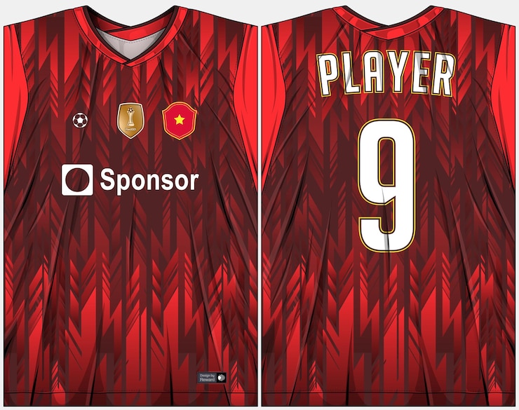 Free Vector sports shirt design ready to print - football shirt for sublimation