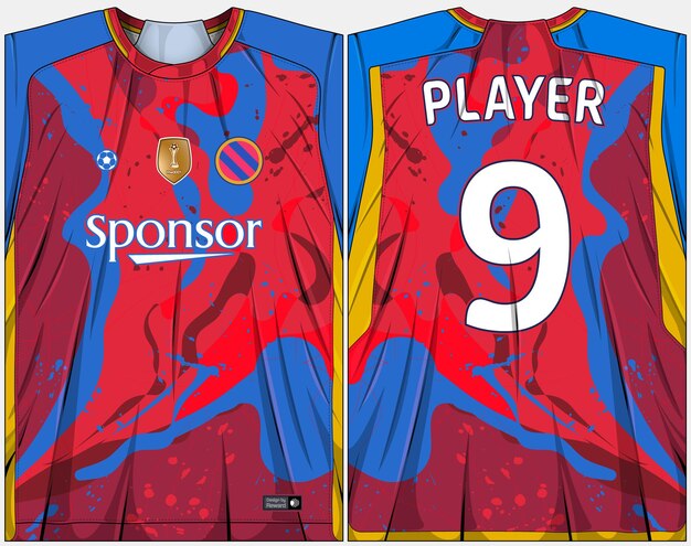 Free vector sports shirt design ready to print - football shirt for sublimation