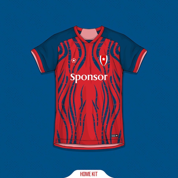 Design della maglietta sportiva pronto per la stampa - maglia da calcio per sublimazione