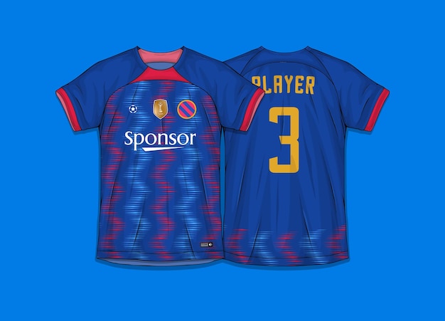 Free vector sports shirt design ready to print - football shirt for sublimation