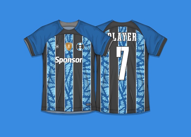 Vettore gratuito design della maglietta sportiva pronto per la stampa - maglia da calcio per sublimazione