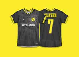 Free vector sports shirt design ready to print football shirt for sublimation