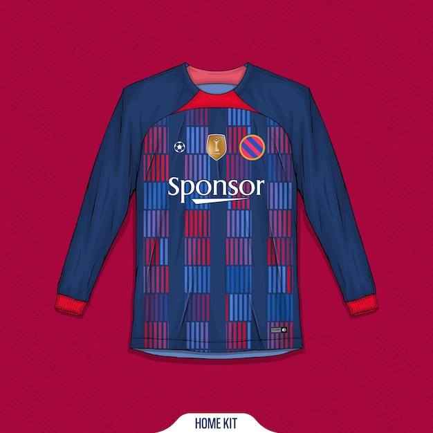 Free vector sports shirt design ready to print football shirt for sublimation