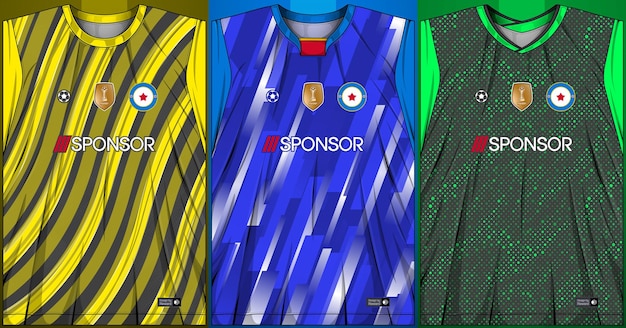 Free vector sports shirt design ready to print football shirt for sublimation