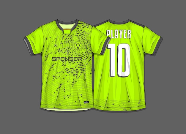 무료 벡터 인쇄 준비가 된 스포츠 셔츠 디자인 - 승화용 축구 셔츠