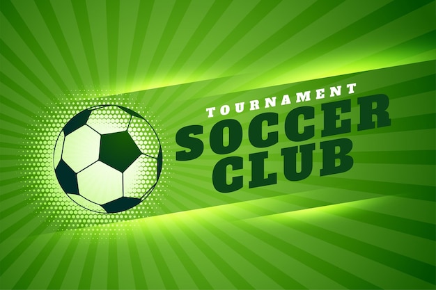 Бесплатное векторное изображение Спортивный футбольный клуб зеленый фон