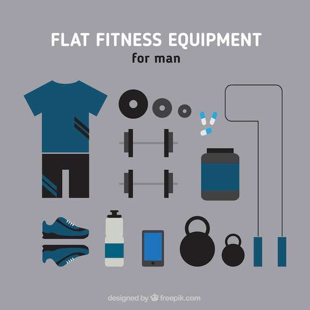 Free vector sporty equipment for man