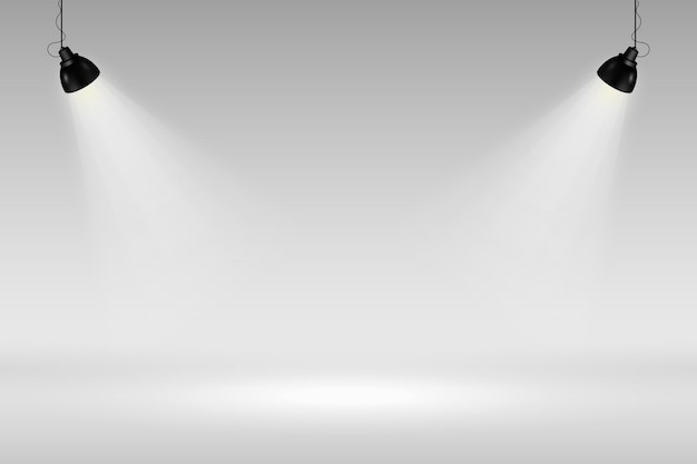 Studio background with lights Royalty Free Vector Image