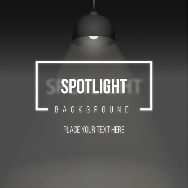 Spotlight Background with Realistic Lamp