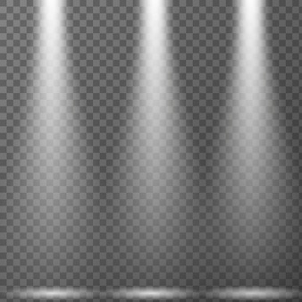 Spotlight isolated on transparent background. vector light effect