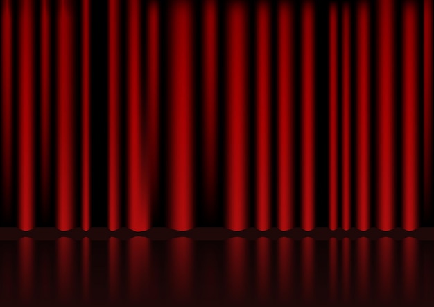 Spotlight on stage curtain Theatrical drapes