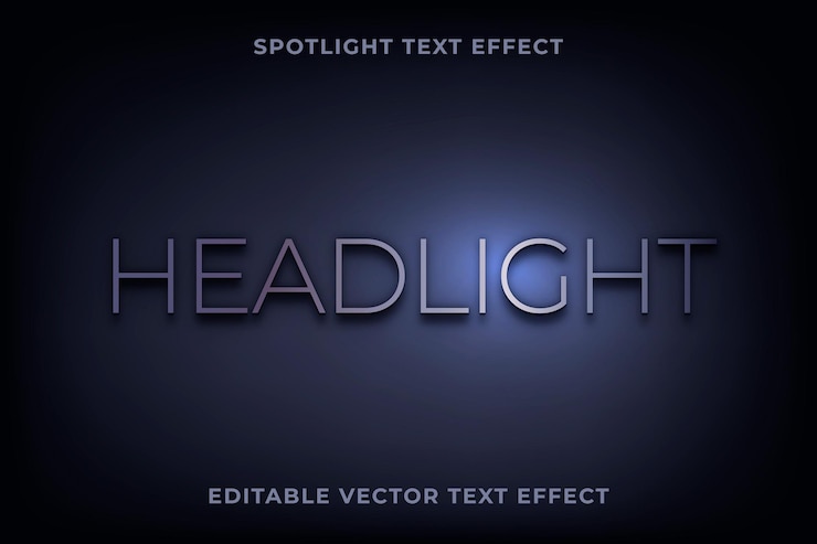 Free Vector spotlight text effect editable vector