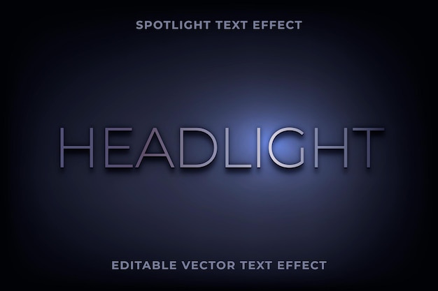 Прожектор текстовый эффект редактируемый вектор