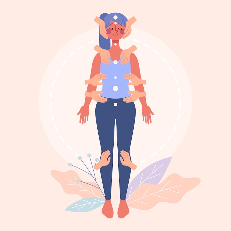 Free Vector spots for reiki therapy massages