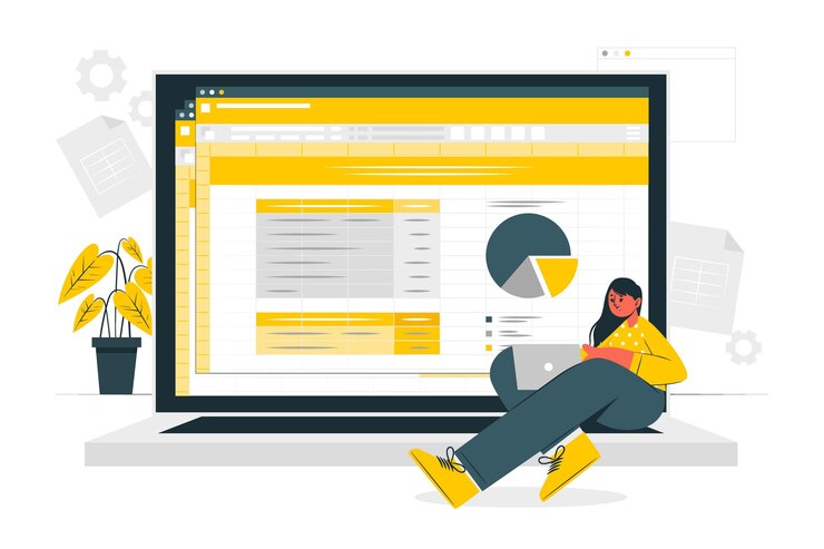 Free Vector spreadsheets concept illustration
