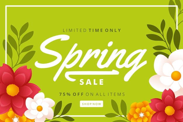 Free vector spring background in colorful paper style