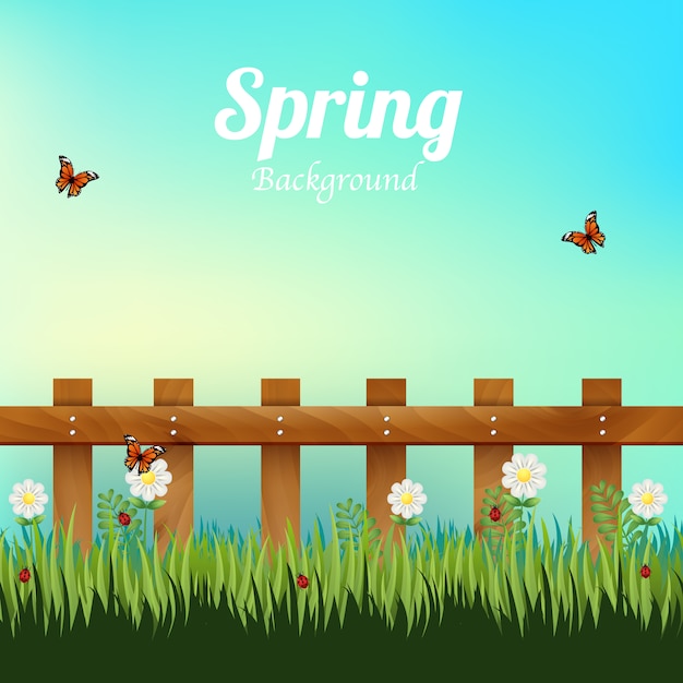 Free vector spring background design