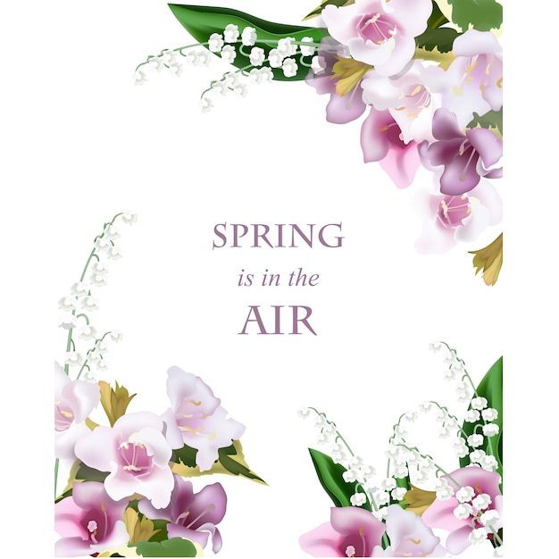 Бесплатное векторное изображение Дизайн весна фон