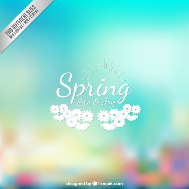 Бесплатное векторное изображение Весной фон в размытом стиле