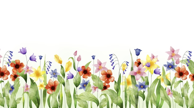 Free vector spring background painted with watercolor