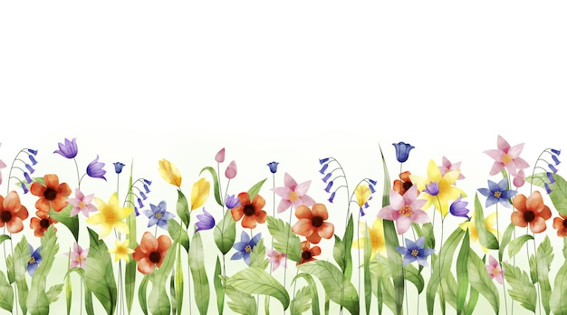 水彩で描かれた春の背景