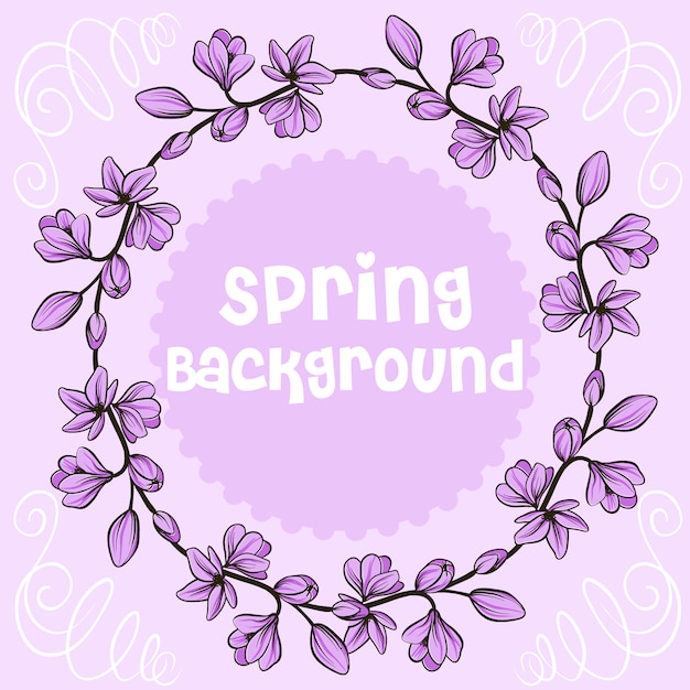 Spring background purple design