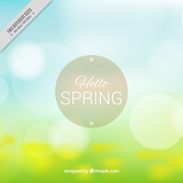 Spring background with bokeh effect
