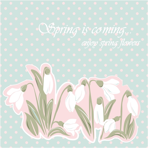 Free vector spring background with dots