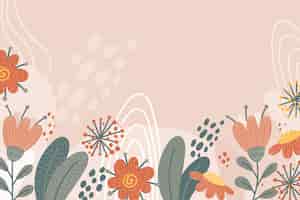 Free vector spring background with flowers