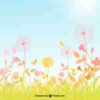 Free vector spring background